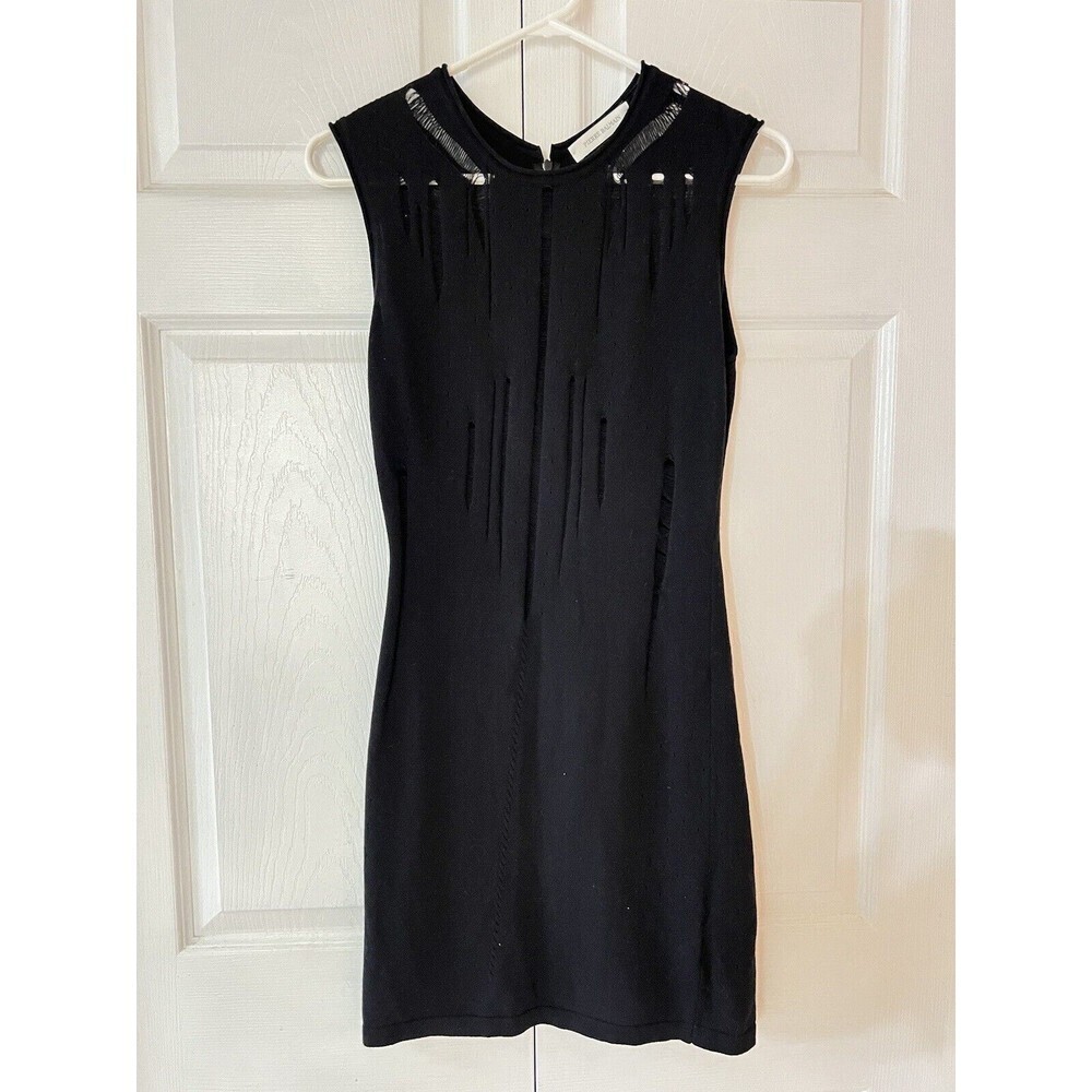 BALMAIN BLACK KNIT SLEEVELESS WOMENS DRESS SIZE FR 40/US8/MEDIUM STUNNING